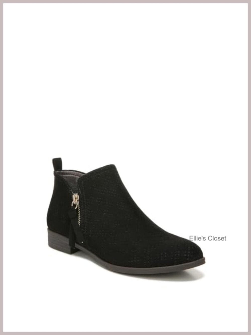 Women's Ankle Bootie Zip Up Low Heel Comfort Boot